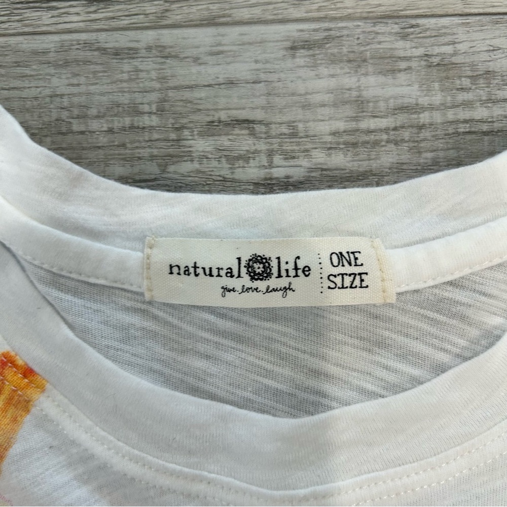 Natural Life Oversized White Follow The Sun Top Coverup One Size Fits Most L16 - Picture 4 of 6